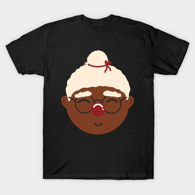 Cute Black Mrs Claus Santa Claus Matching Couple Christmas T-Shirt by retroyule